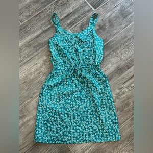 Floral Print Dress Sleeveless Casual Sundress Summer Dress Green Size 7/8‎
